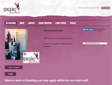 Tablet Screenshot of dazzlingdancewear.com